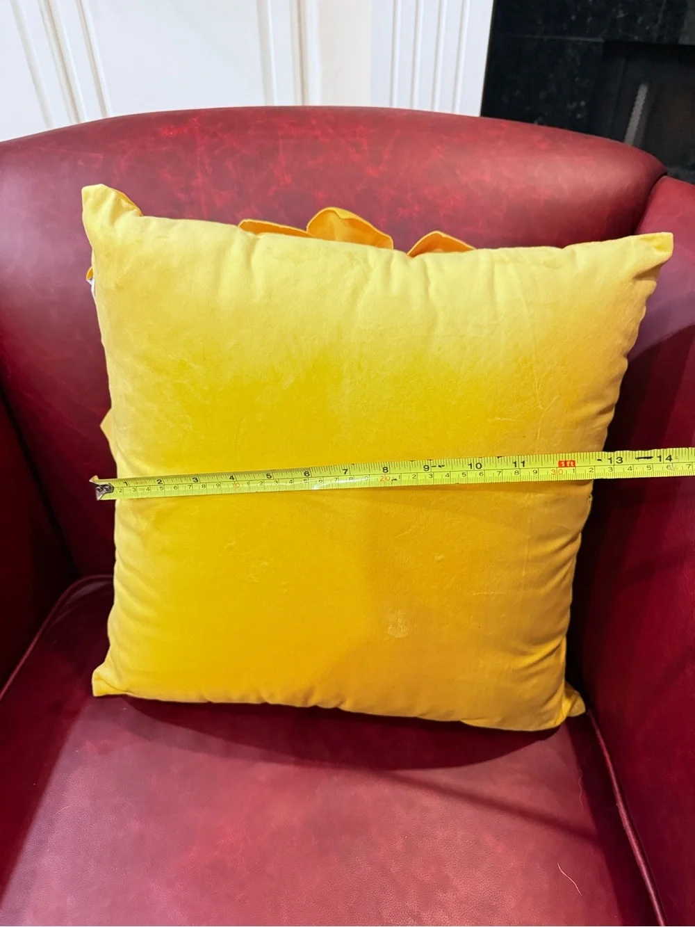 Oasis Yellow Layered Petal Decorative Pillow